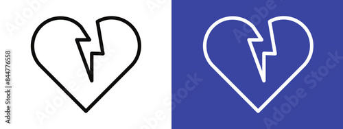 Heartbreak Symbol Icon Perfect for Emotional and Relationship Themes