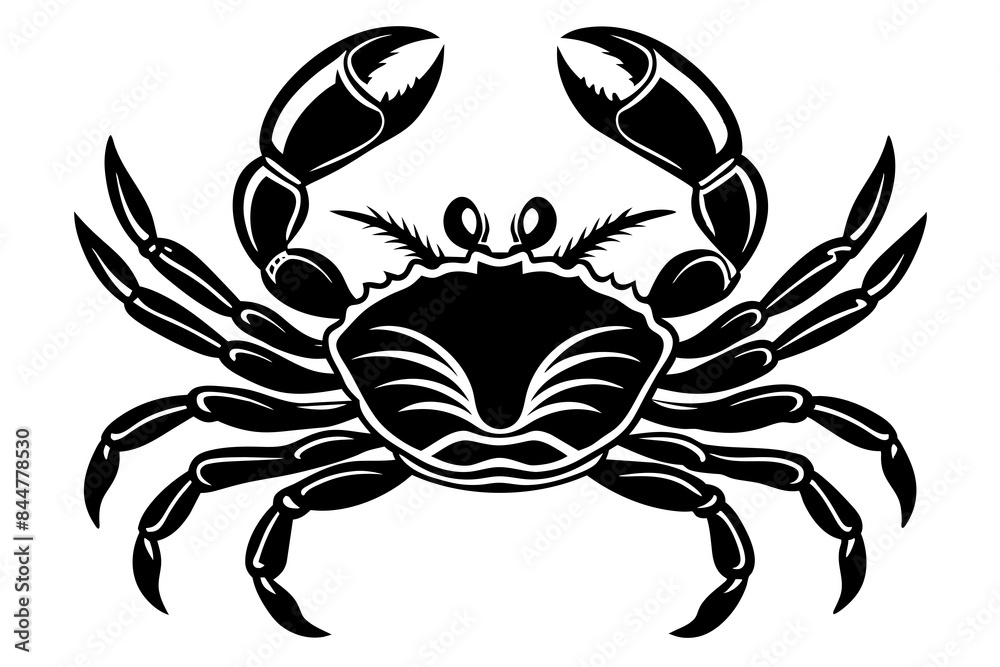 crab silhouette vector illustration crab silhouette vector illustration