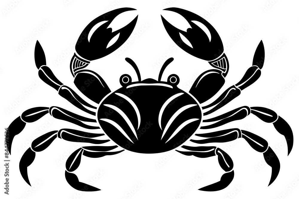 crab silhouette vector illustration crab silhouette vector illustration