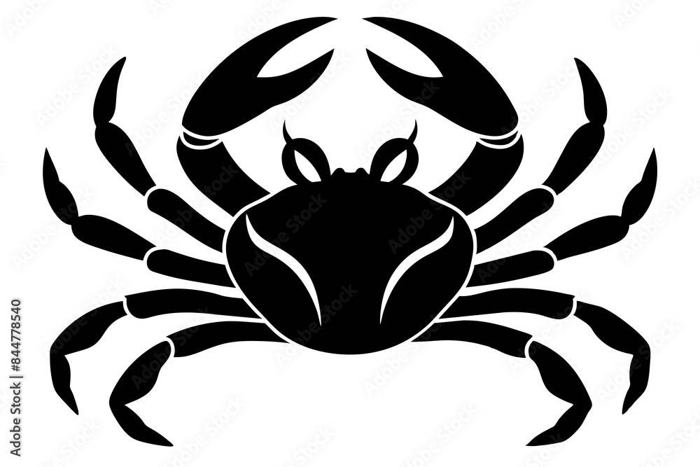crab silhouette vector illustration crab silhouette vector illustration