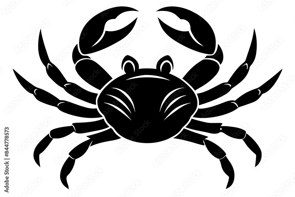 crab silhouette vector illustration crab silhouette vector illustration
