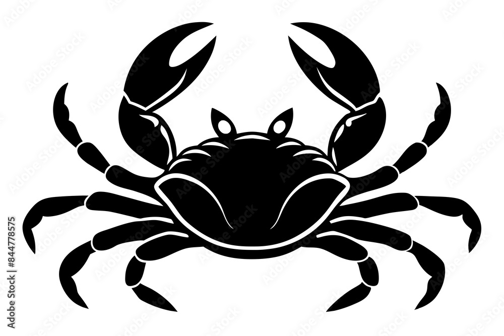 crab silhouette vector illustration crab silhouette vector illustration