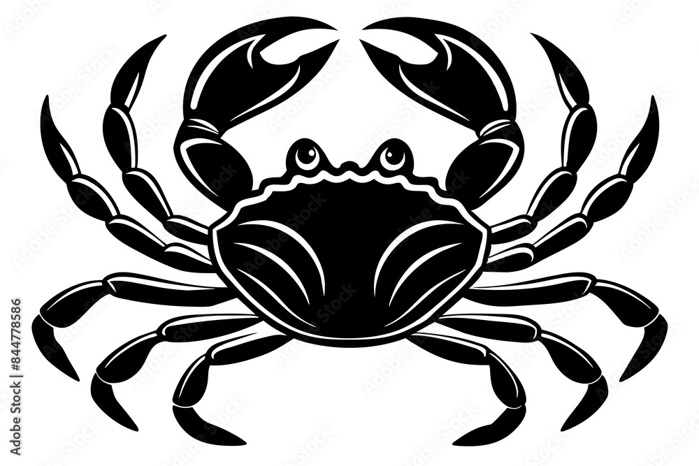 crab silhouette vector illustration crab silhouette vector illustration