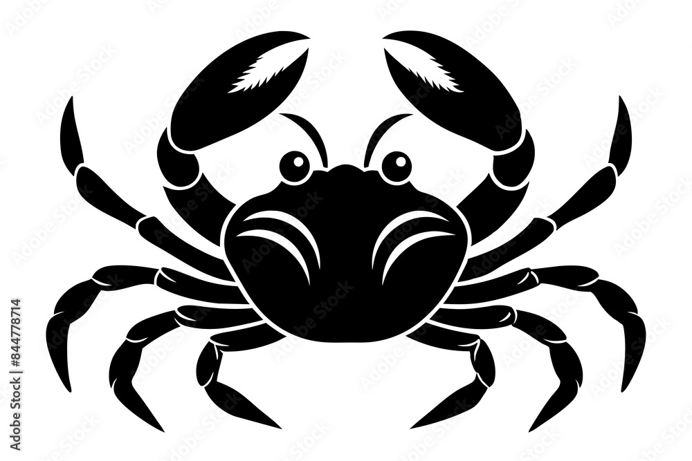crab silhouette vector illustration crab silhouette vector illustration