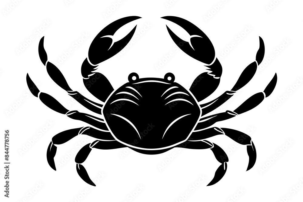 crab silhouette vector illustration crab silhouette vector illustration