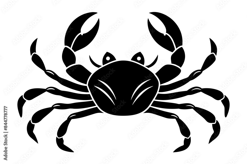 crab silhouette vector illustration crab silhouette vector illustration