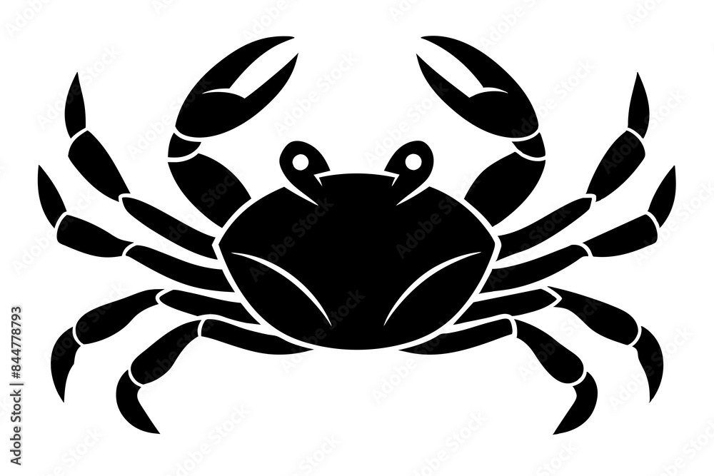 crab silhouette vector illustration