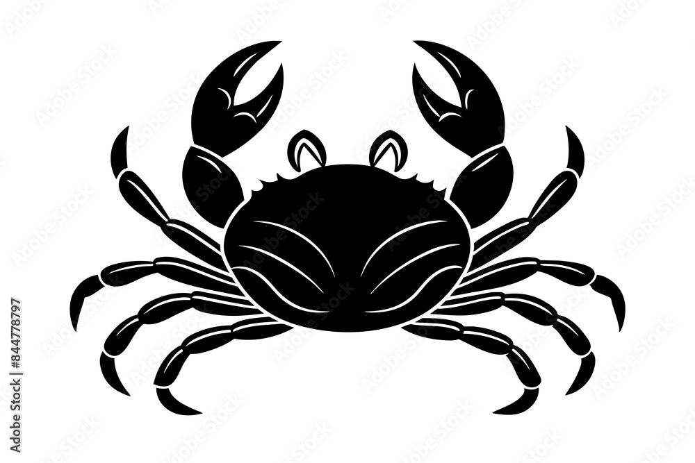 crab silhouette vector illustration crab silhouette vector illustration