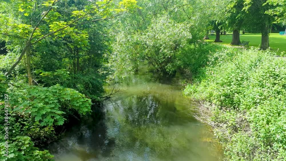 River Colne in a park outside watford River Colne in a park outside watford