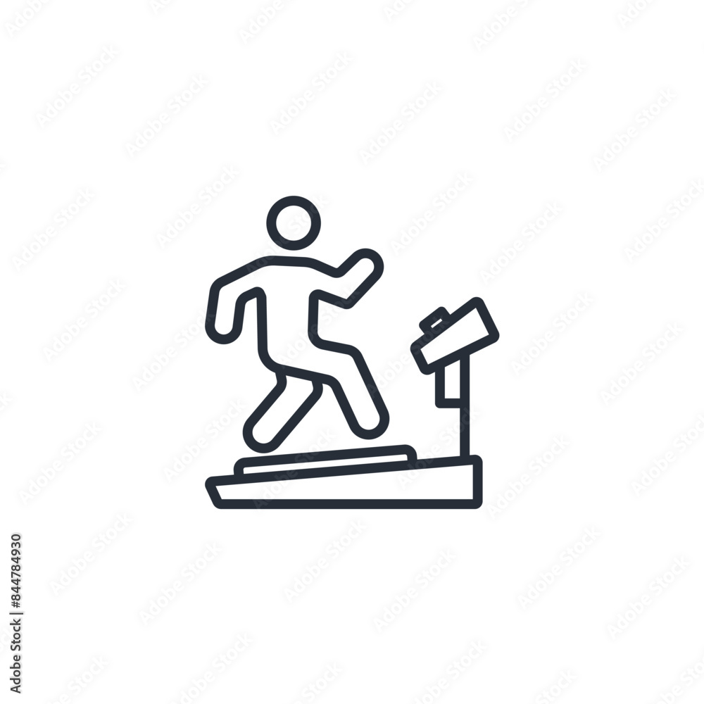 treadmill icon. vector.Editable stroke.linear style sign for use web design,logo.Symbol illustration.