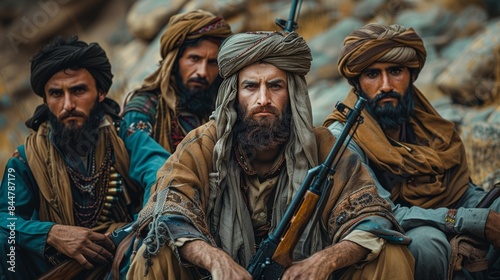 afghanistan's taliban fighters pose for a photo