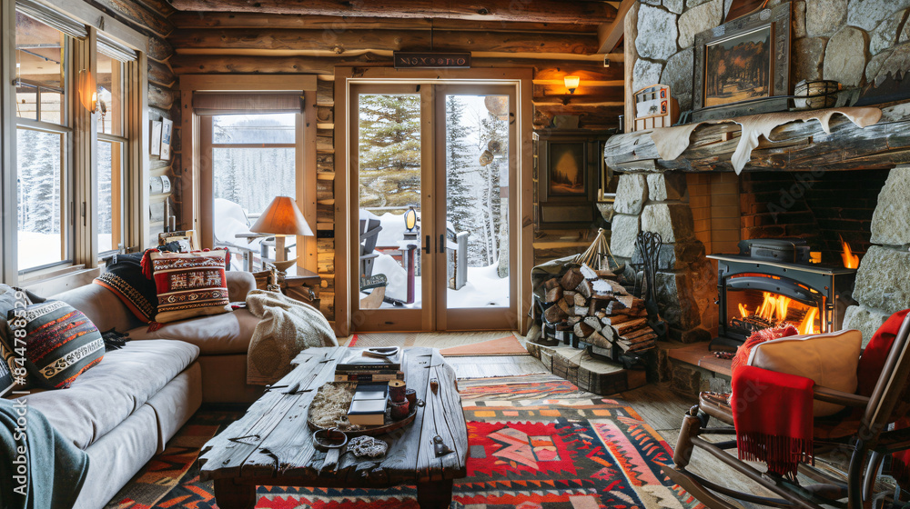 Cozy Cabin Charm: The rustic coziness of cabin living with charming interiors that exude warmth and comfort. Explore woodsy accents, cozy textiles, and inviting spaces that evoke the mountain retreat Cozy Cabin Charm: The rustic coziness of cabin living with charming interiors that exude warmth and comfort. Explore woodsy accents, cozy textiles, and inviting spaces that evoke the mountain retreat