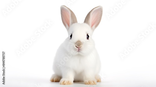 white rabbit isolated on white