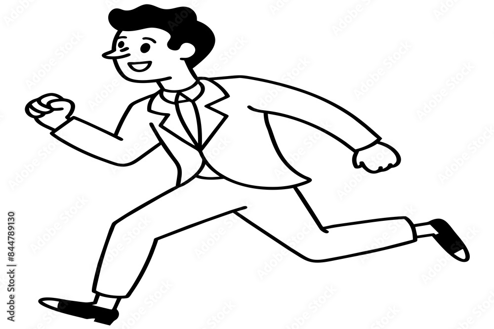 Running towards goal icon vector illustration Running towards goal icon vector illustration