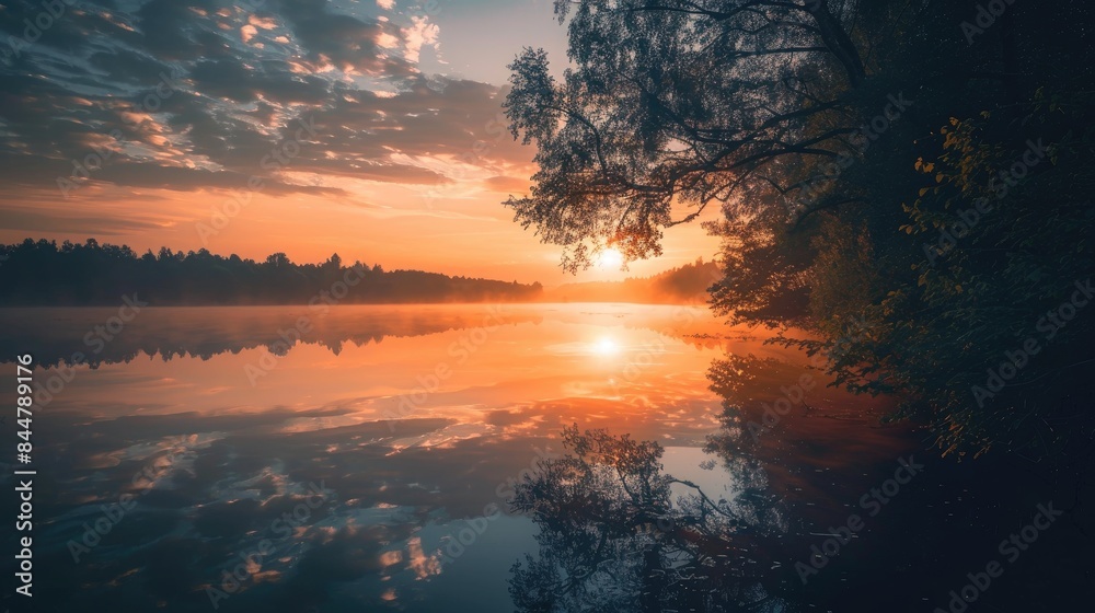 Tranquil nature photo capturing a sunset Tranquil nature photo capturing a sunset