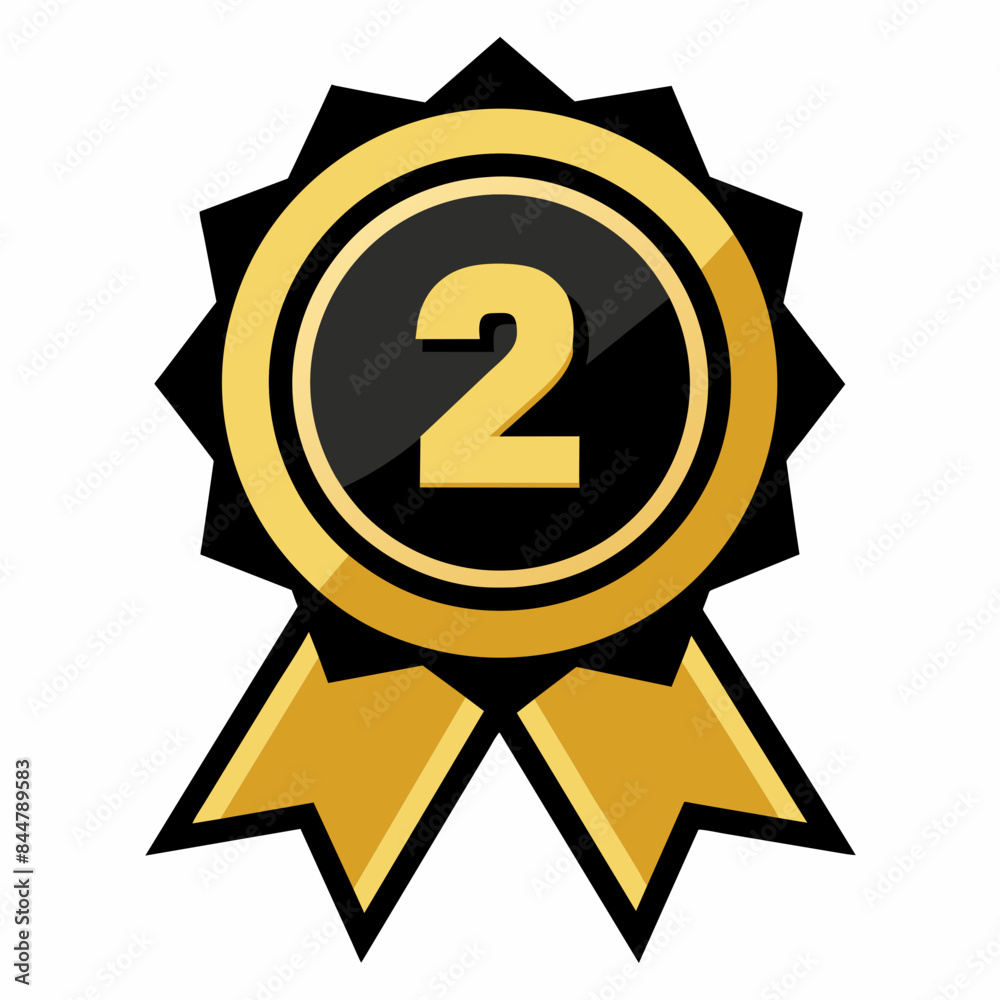 Second badge logo icon vector illustration Second badge logo icon vector illustration
