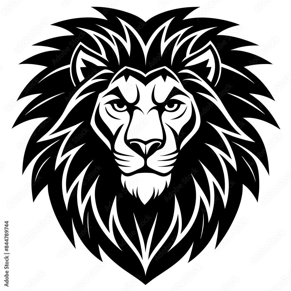 Lion head logo icon line art vector illustration Lion head logo icon line art vector illustration