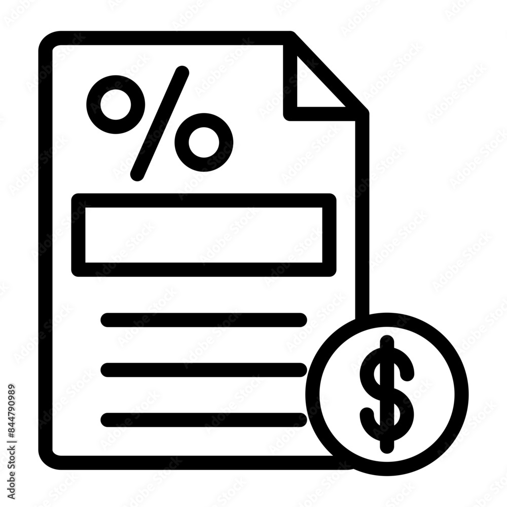 Invoice Vector Line Icon Invoice Vector Line Icon