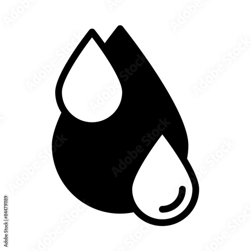 Drop icon or logo illustration outline  black filled style