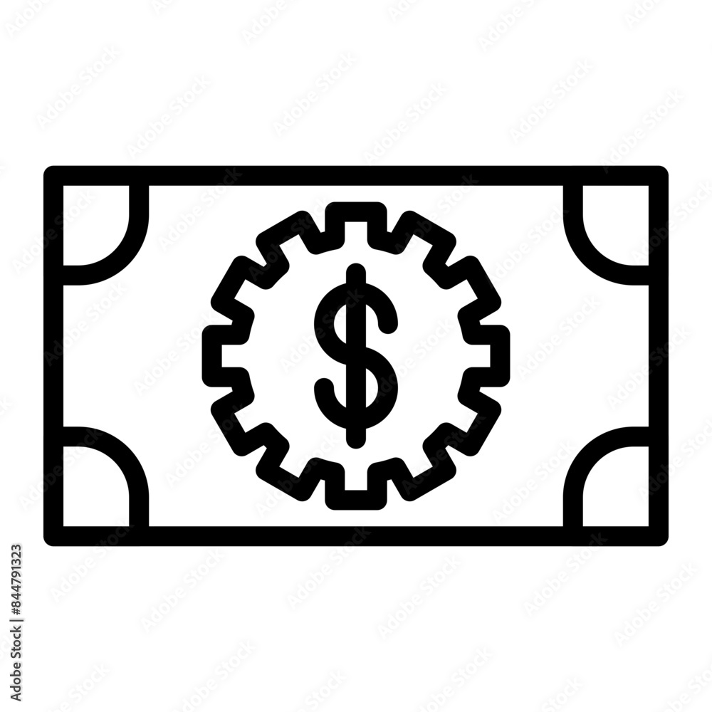 Money Management Vector Line Icon Money Management Vector Line Icon
