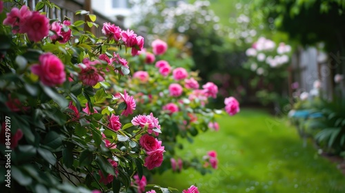 Wallpaper Mural Lovely blooms in a backyard Torontodigital.ca