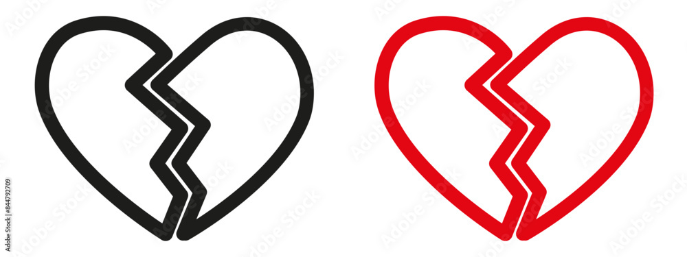Heartbreak Icon Perfect for Relationship and Emotional Themes Heartbreak Icon Perfect for Relationship and Emotional Themes