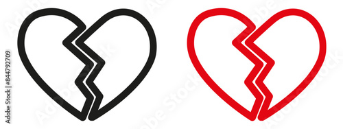 Heartbreak Icon Perfect for Relationship and Emotional Themes
