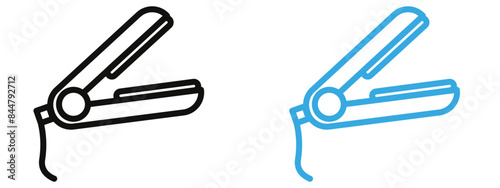 Hair Straightening Tool Icon Ideal for Beauty and Personal Care Themes