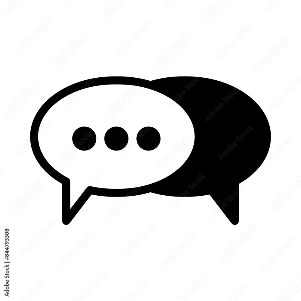 talk icon or logo illustration outline black filled style talk icon or logo illustration outline black filled style