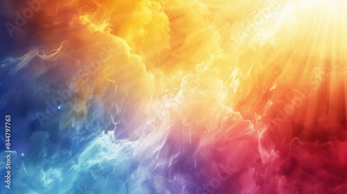 Sunny and colorful background with vibrant hues.