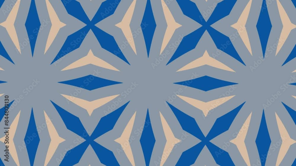 Cartoon 4K motion loop rotation vj loop music background blue and white ...