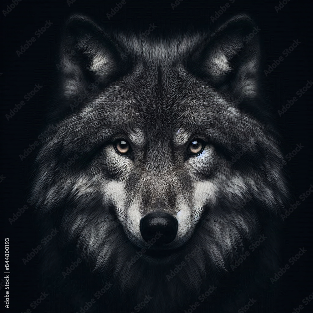 wolf head portrait
