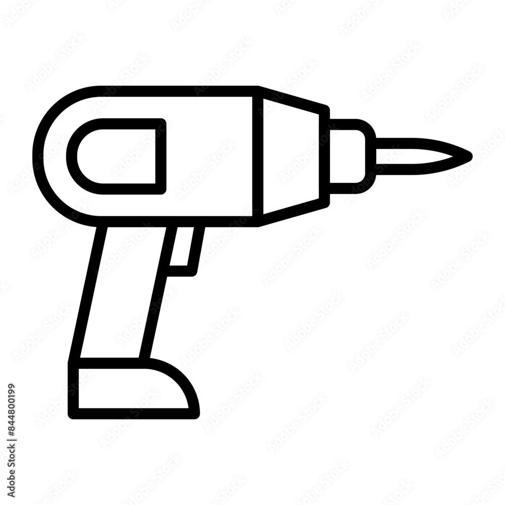 Drill Vector Line Icon Drill Vector Line Icon
