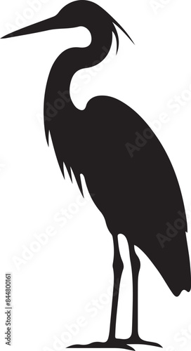 Beautiful heron bird vector design.