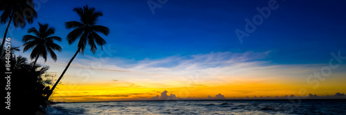 Nature Sunset Beach Web Banner Background  Web Cover Image  Footer Image 