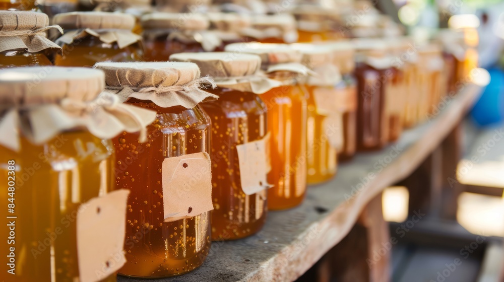 Artisan Honey in Labeled Jars Artisan Honey in Labeled Jars