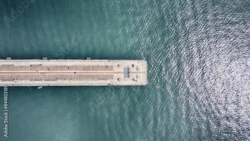 Overhead view of Burrard Drydock Pier in North Vancouver