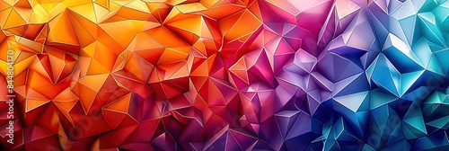 Abstract background of colorful polygonal shapes
