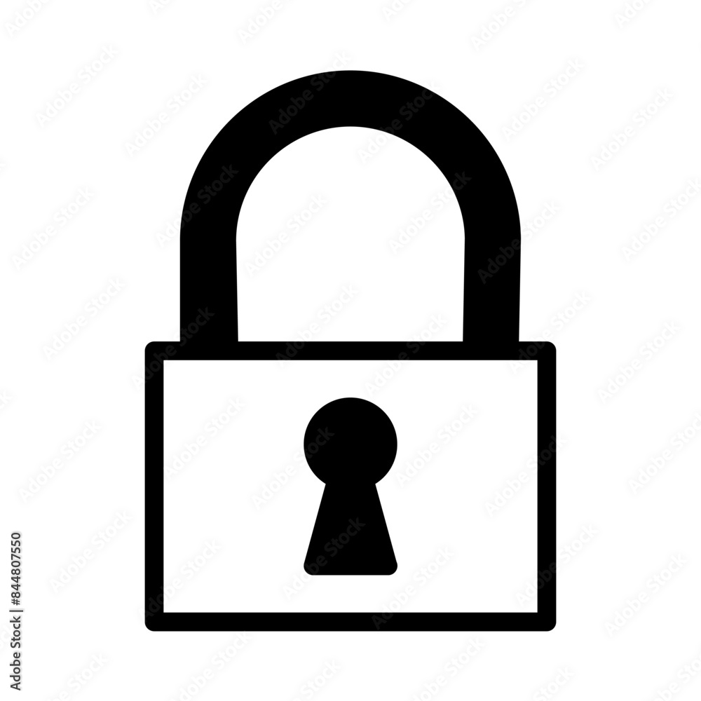 lock icon or logo illustration outline black filled style lock icon or logo illustration outline black filled style
