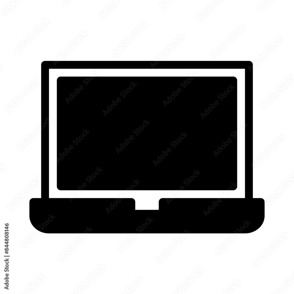 laptop icon or logo illustration outline black filled style laptop icon or logo illustration outline black filled style