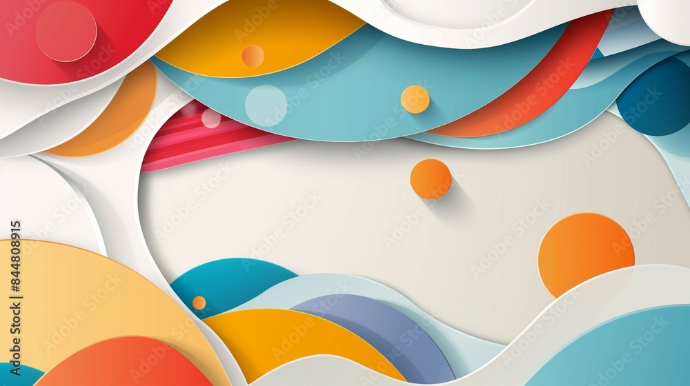 Obraz premium background with waves and circles
