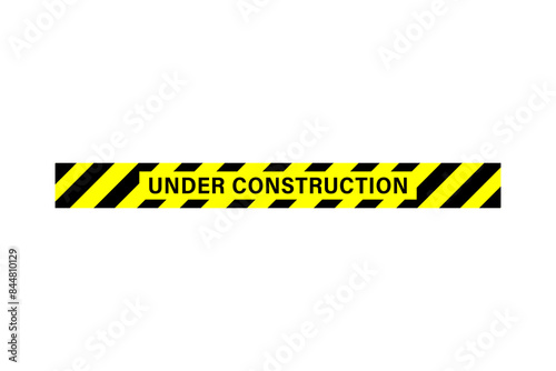 under construction sign, under construction tape and caution sign, under construction background, PNG IMAGE