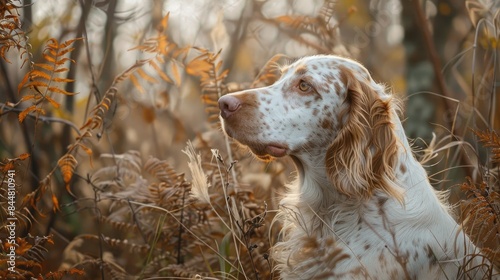 Obraz na płótnie English Setter Dog Portrait Outdoors