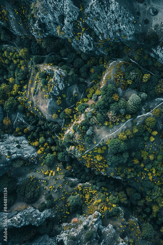 Aerial Drone View of Scenic rocky Mountain Top with Greenery Aerial Drone View of Scenic rocky Mountain Top with Greenery