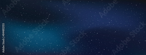 Astrology horizontal star universe background. The night with nebula in the cosmos. Milky way galaxy in the infinity space. Starry night with shiny stars in the gradient sky. Vector illustration.