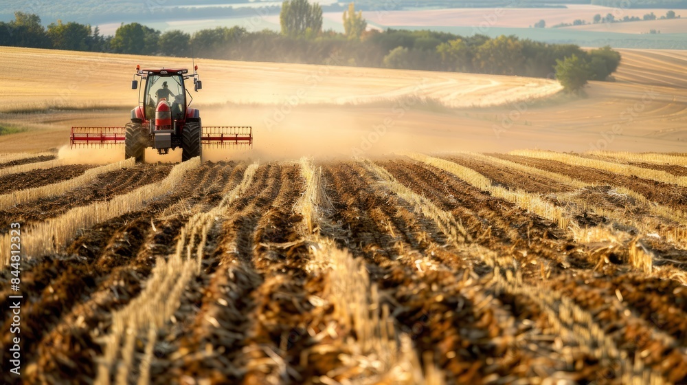 Fototapeta premium Autumn Wheat Planting