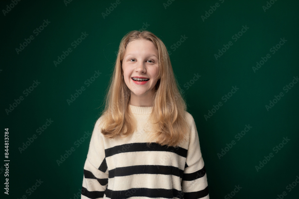 Girl in a Black and White Striped Sweater Girl in a Black and White Striped Sweater