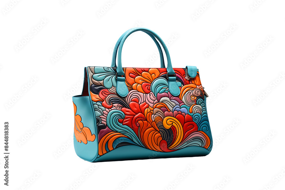 Funky Bag isolated on transparent background.