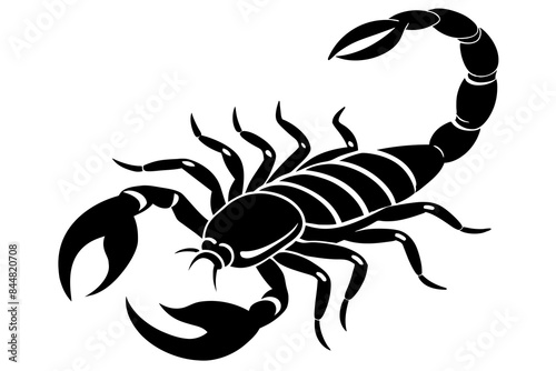 scorpion animal silhouette vector illustration