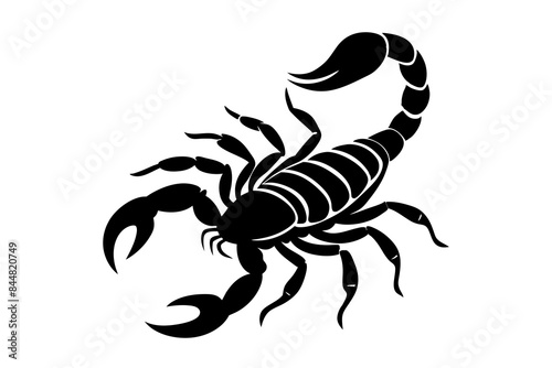 scorpion animal silhouette vector illustration